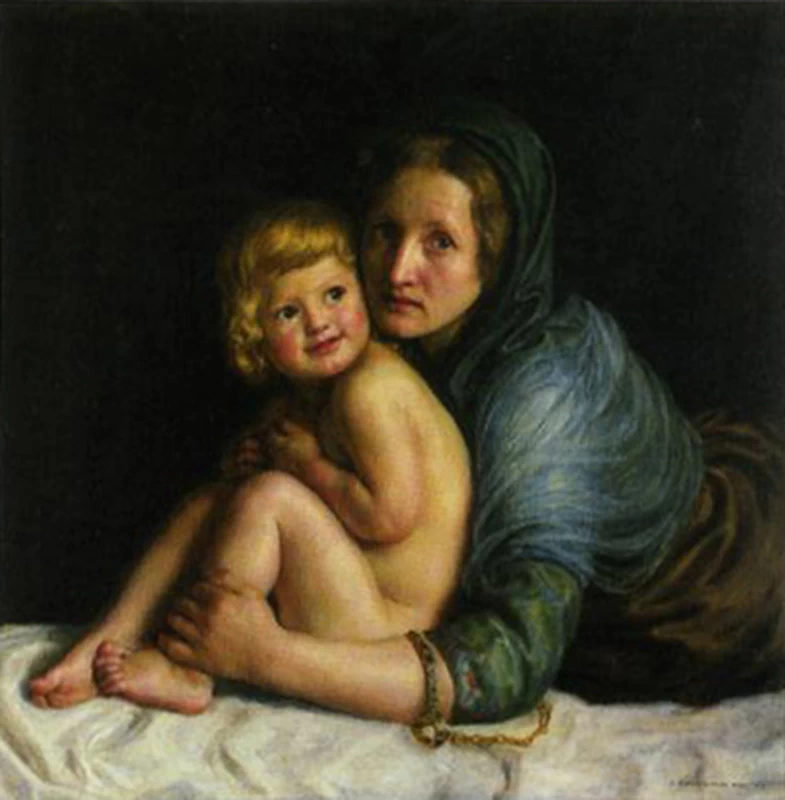Madre con il figlio, 1922